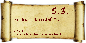 Seidner Barnabás névjegykártya